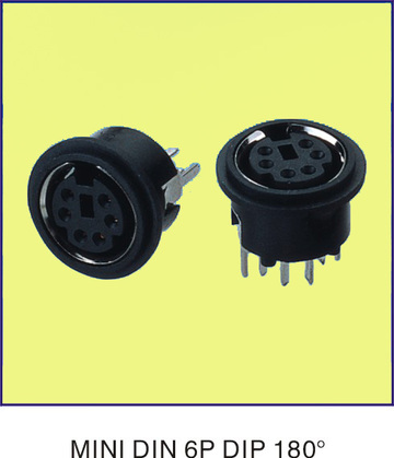 MINI DIN 6P DIP 180度