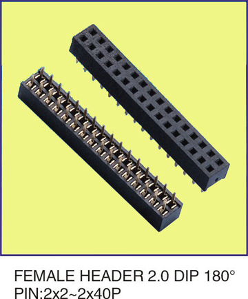 FEMALE HEADER 2.0 DIP 180度
