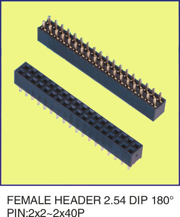 FEMALE HEADER 2.54 DIP 180度
