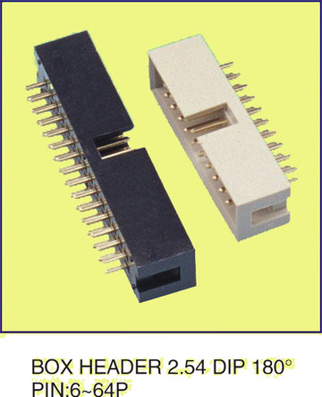 BOX HEADER 2.54 DIP 180度